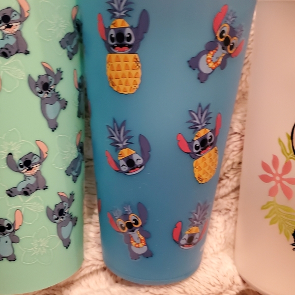 Disney Lilo & Stitch New Hard Plastic 32 oz Cups ~ Set of 4 💙 - Picture 3 of 5